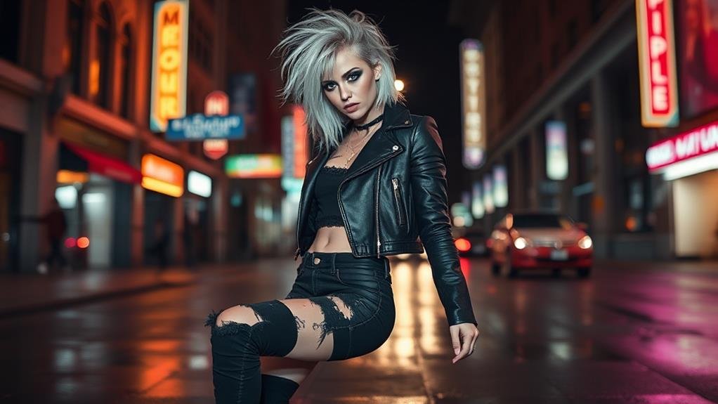 fashionable leather jackets worn