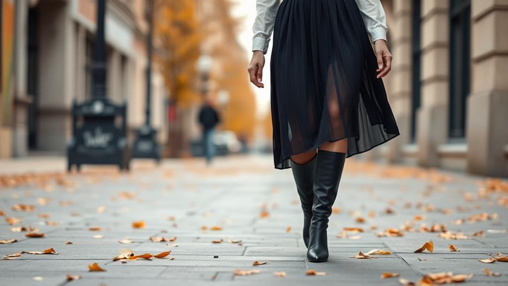 matching dress with boots