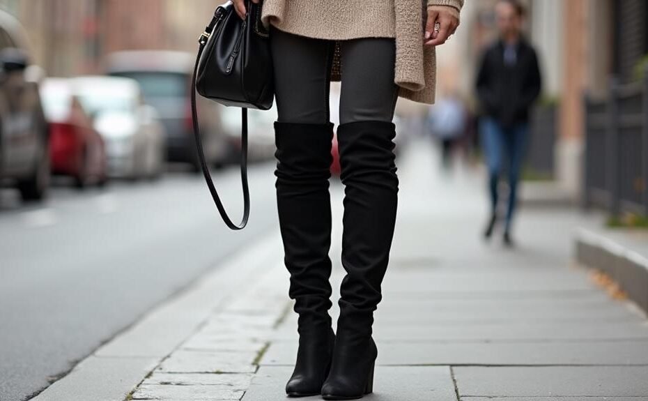 styling black knee high boots